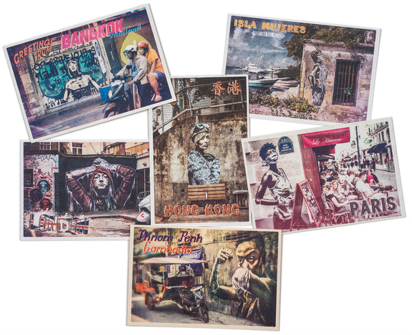 "When the world was big" Postcard/Print set