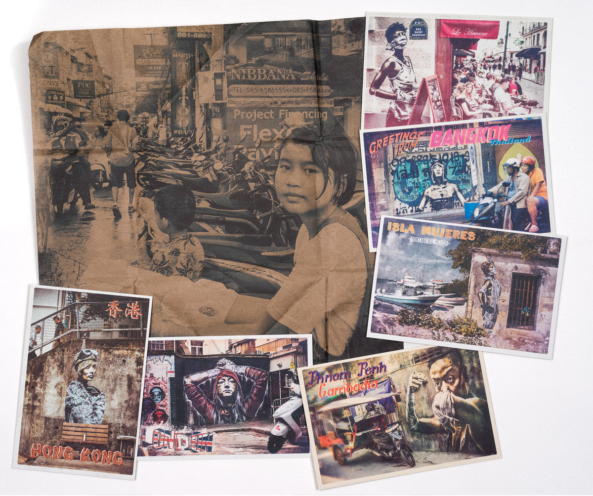 "When the world was big"  Postcard/Print set
