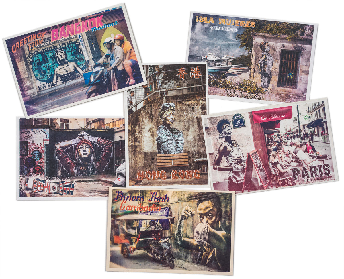 "When the world was big"  Postcard/Print set
